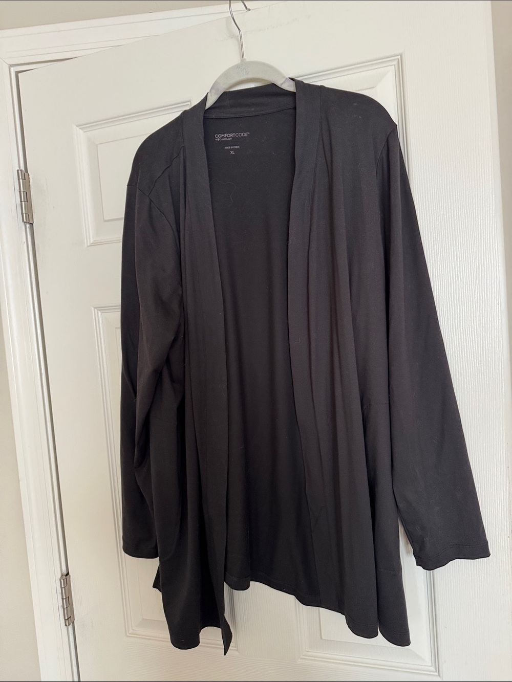 Comfort Code Black Open-Front Cardigan